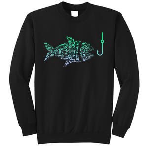 Fish Hook Fishing Icon For Fisherman Funny Fishing Gift Sweatshirt