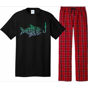 Fish Hook Fishing Icon For Fisherman Funny Fishing Gift Pajama Set