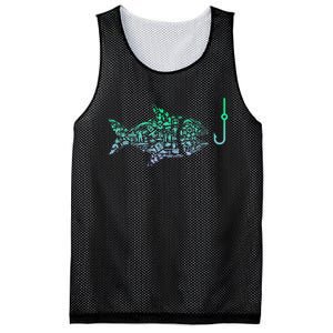 Fish Hook Fishing Icon For Fisherman Funny Fishing Gift Mesh Reversible Basketball Jersey Tank