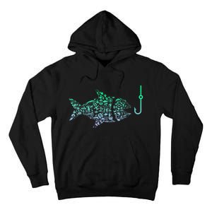 Fish Hook Fishing Icon For Fisherman Funny Fishing Gift Tall Hoodie