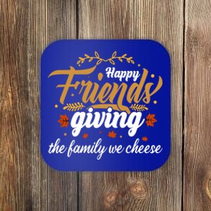 Funny Happy Friendsgiving Turkey Friends Giving Gift Coaster