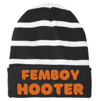 Femboy Hoofer Striped Beanie with Solid Band