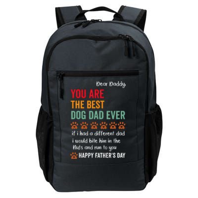 Funny Happy Fathers Day From Dog Treats To Dad Quote Daily Commute Backpack