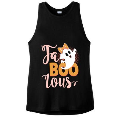 Funny Halloween Fa Boo Lous Ghost Ladies PosiCharge Tri-Blend Wicking Tank