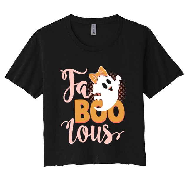 Funny Halloween Fa Boo Lous Ghost Crop Top