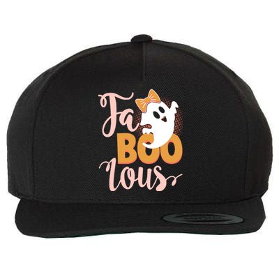 Funny Halloween Fa Boo Lous Ghost Wool Snapback Cap