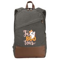 Funny Halloween Fa Boo Lous Ghost Cotton Canvas Backpack