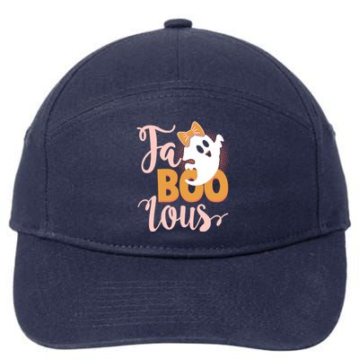 Funny Halloween Fa Boo Lous Ghost 7-Panel Snapback Hat