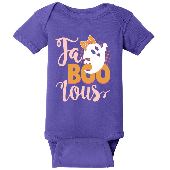 Funny Halloween Fa Boo Lous Ghost Baby Bodysuit
