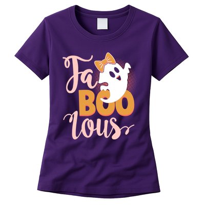 Funny Halloween Fa Boo Lous Ghost Womens T-Shirt