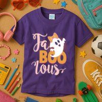 Funny Halloween Fa Boo Lous Ghost Kids T-Shirt