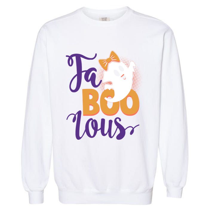 Funny Halloween Fa Boo Lous Ghost Garment-Dyed Sweatshirt