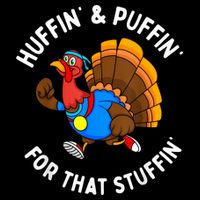 Funny Huffin For That Stuffin Turkey Run Trot Thanksgiving Wool Snapback Cap
