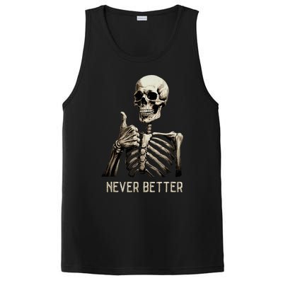 Funny Halloween For Never Better Skeleton PosiCharge Competitor Tank