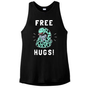 Free Hugs Funny Python Snake Anaconda Joke Ladies PosiCharge Tri-Blend Wicking Tank