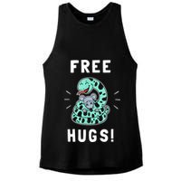 Free Hugs Funny Python Snake Anaconda Joke Ladies PosiCharge Tri-Blend Wicking Tank