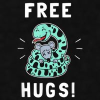 Free Hugs Funny Python Snake Anaconda Joke Ladies PosiCharge Tri-Blend Wicking Tank