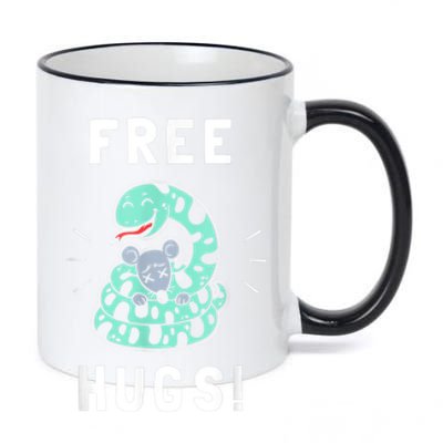 Free Hugs Funny Python Snake Anaconda Joke 11oz Black Color Changing Mug