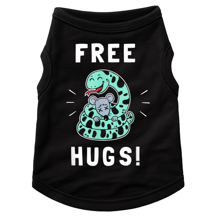 Free Hugs Funny Python Snake Anaconda Joke Doggie Tank