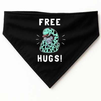 Free Hugs Funny Python Snake Anaconda Joke USA-Made Doggie Bandana