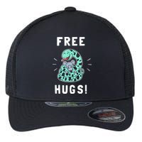 Free Hugs Funny Python Snake Anaconda Joke Flexfit Unipanel Trucker Cap