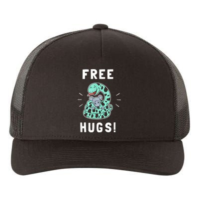 Free Hugs Funny Python Snake Anaconda Joke Yupoong Adult 5-Panel Trucker Hat