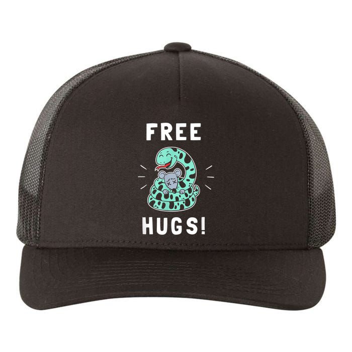 Free Hugs Funny Python Snake Anaconda Joke Yupoong Adult 5-Panel Trucker Hat