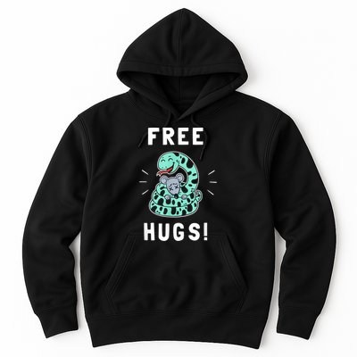 Free Hugs Funny Python Snake Anaconda Joke Hoodie