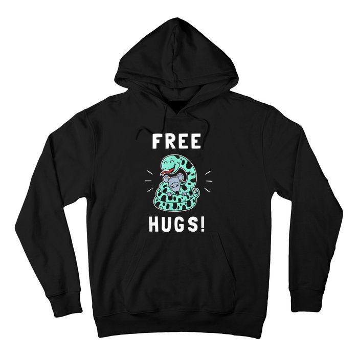 Free Hugs Funny Python Snake Anaconda Joke Hoodie