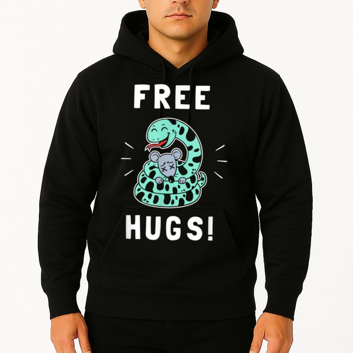 Free Hugs Funny Python Snake Anaconda Joke Hoodie