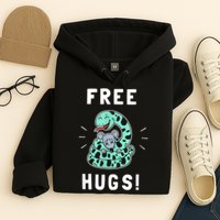 Free Hugs Funny Python Snake Anaconda Joke Hoodie