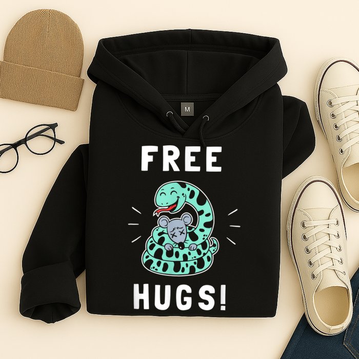 Free Hugs Funny Python Snake Anaconda Joke Hoodie