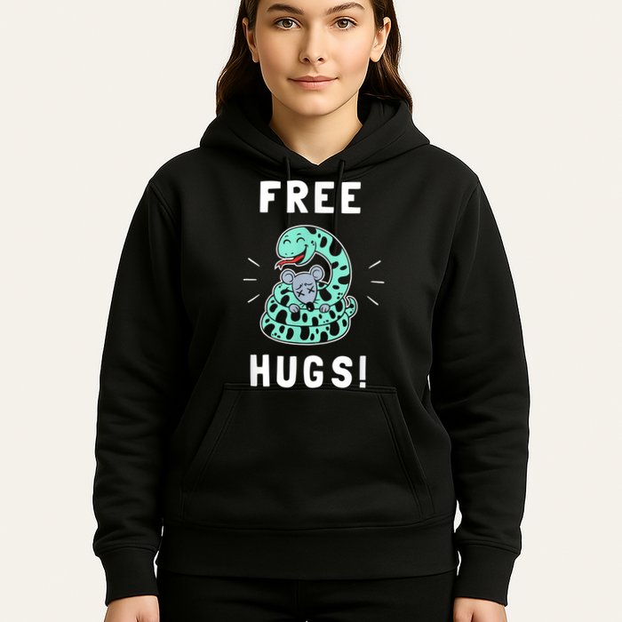 Free Hugs Funny Python Snake Anaconda Joke Hoodie