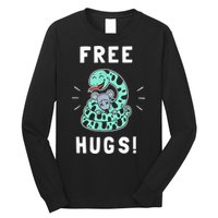 Free Hugs Funny Python Snake Anaconda Joke Long Sleeve Shirt
