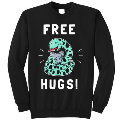 Free Hugs Funny Python Snake Anaconda Joke Sweatshirt