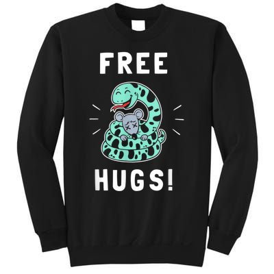 Free Hugs Funny Python Snake Anaconda Joke Sweatshirt