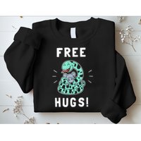 Free Hugs Funny Python Snake Anaconda Joke Sweatshirt