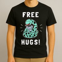 Free Hugs Funny Python Snake Anaconda Joke T-Shirt