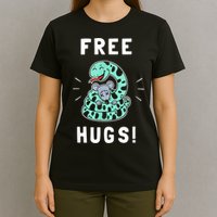 Free Hugs Funny Python Snake Anaconda Joke T-Shirt
