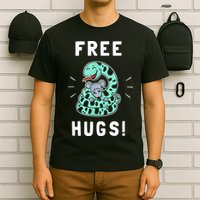 Free Hugs Funny Python Snake Anaconda Joke T-Shirt