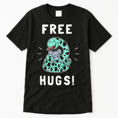 Free Hugs Funny Python Snake Anaconda Joke Tall T-Shirt