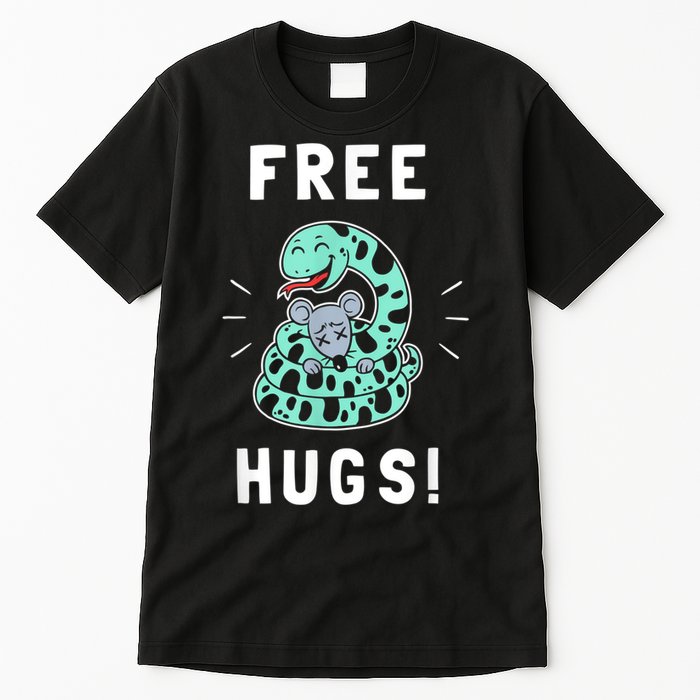 Free Hugs Funny Python Snake Anaconda Joke Tall T-Shirt