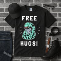Free Hugs Funny Python Snake Anaconda Joke Tall T-Shirt