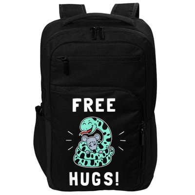 Free Hugs Funny Python Snake Anaconda Joke Impact Tech Backpack