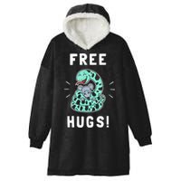 Free Hugs Funny Python Snake Anaconda Joke Hooded Wearable Blanket