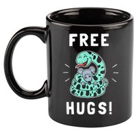 Free Hugs Funny Python Snake Anaconda Joke 11oz C Handle Ceramic Mug