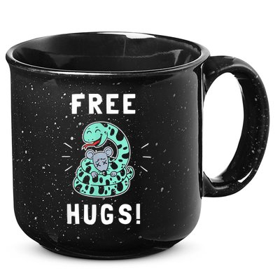 Free Hugs Funny Python Snake Anaconda Joke 15oz Campfire Ceramic Mug