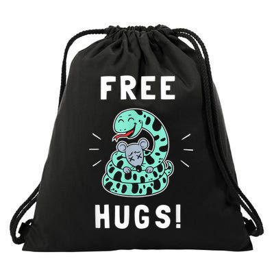 Free Hugs Funny Python Snake Anaconda Joke Drawstring Bag