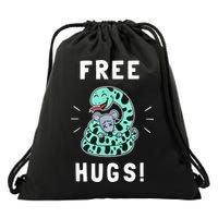 Free Hugs Funny Python Snake Anaconda Joke Drawstring Bag