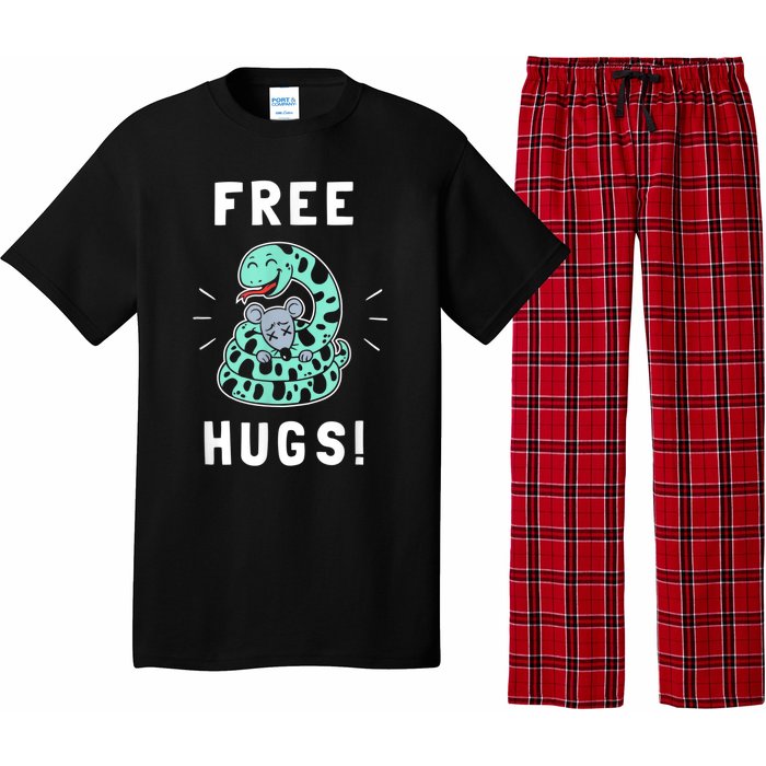 Free Hugs Funny Python Snake Anaconda Joke Pajama Set